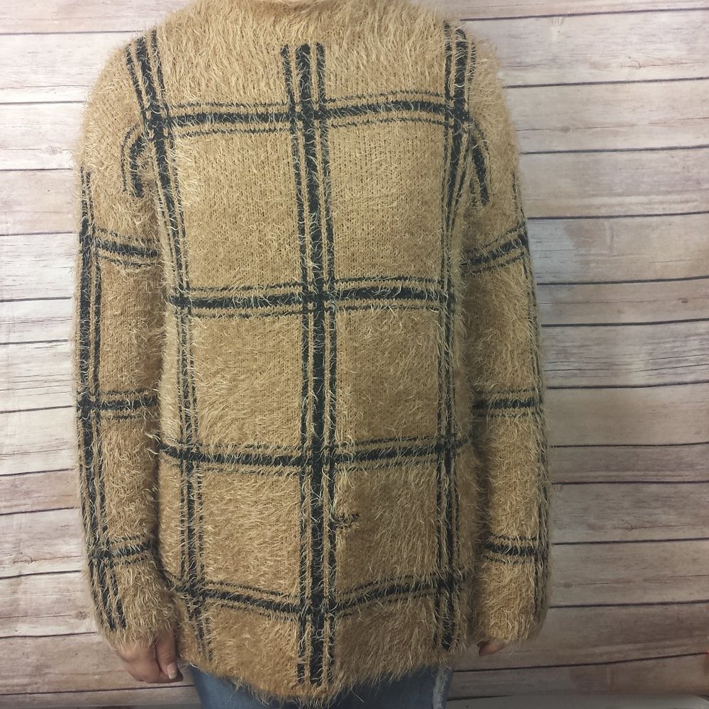 Forever 21 Fuzzy Grid Sweater